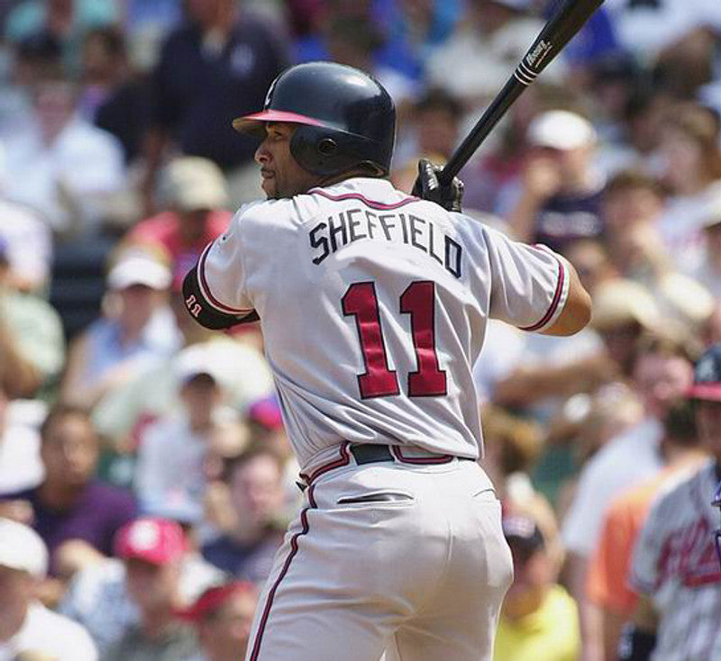 Atlanta Braves Gary Sheffield MLB jersey front view