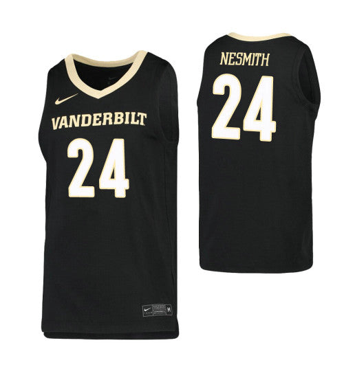 Vanderbilt Commodores 24 Aaron Nesmith Black College Basketball Jersey | Stitched Jersey RTJS 6400