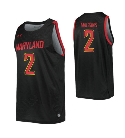 Maryland Terrapins 2 Aaron Wiggins Black College Basketball Jersey 8526 | Stitched Jersey RTJS 3222