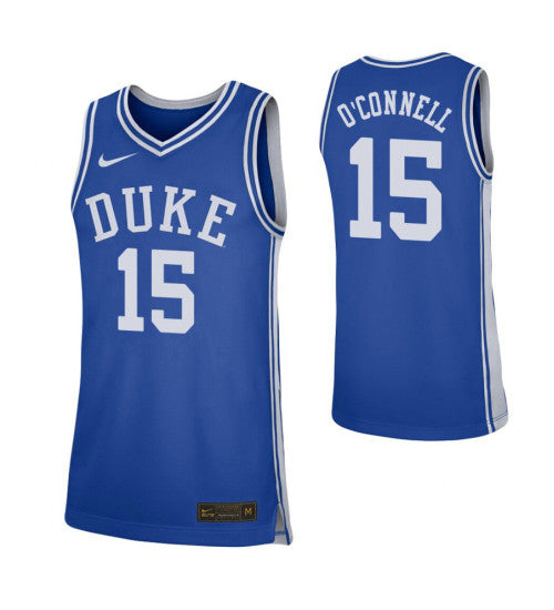Alex Oconnell College Basketball Jersey Royal Duke Blue Devils | Stitched Jersey RTJS 5760