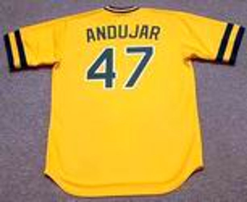Oakland Athletics Joaquin Andujar Cooperstown MLB jersey front view