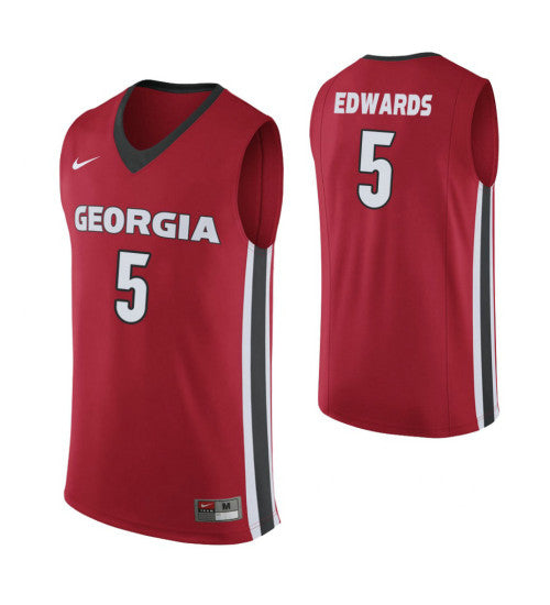 Georgia Bulldogs Anthony Edwards College Basketball Jersey Red | Stitched Jersey RTJS 4403