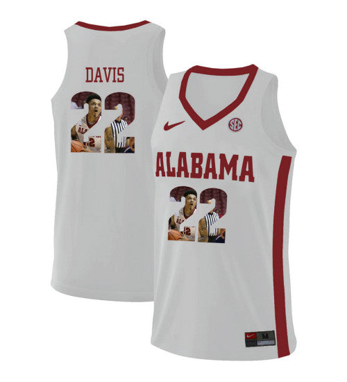 Alabama Crimson Tide 22 Armond Davis College Basketball Jersey White 5941 | Stitched Jersey RTJS 5807