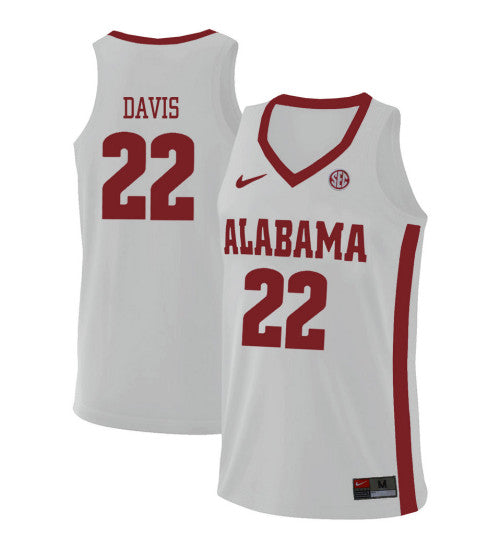 Alabama Crimson Tide 22 Armond Davis College Basketball Jersey White 33 stitched basketball jersey for game day fanwear
