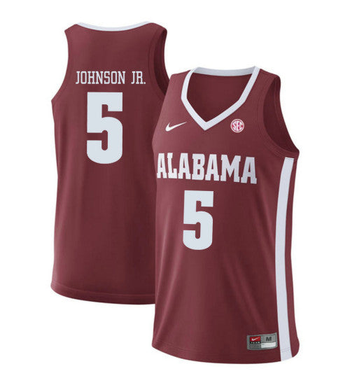 Alabama Crimson Tide 5 Avery Johnson Jr College Basketball Jersey Red 66 stitched basketball jersey for game day fanwear