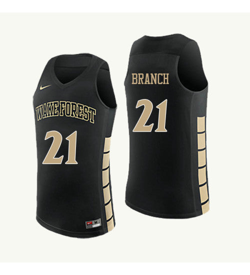 Raegyn Branch Wake Forest Demon Deacons #21 Black stitched throwback college basketball jersey