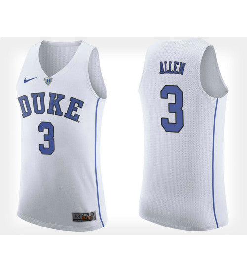 Duke Blue Devils 3 Grayson Allen White Road College Basketball Jersey | Stitched Jersey RTJS 4742