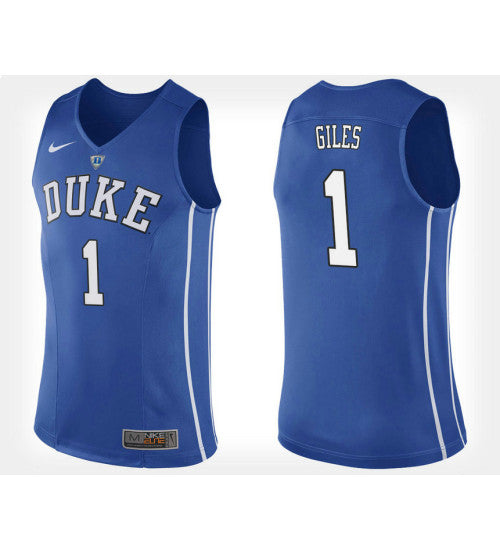 Duke Blue Devils 1 Harry Giles Blue Home College Basketball Jersey stitched basketball jersey for game day fanwear