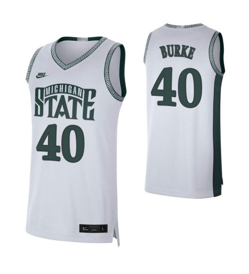 Michigan State Spartans 40 Braden Burke White College Basketball Jersey 2992 | Stitched Jersey RTJS 8756