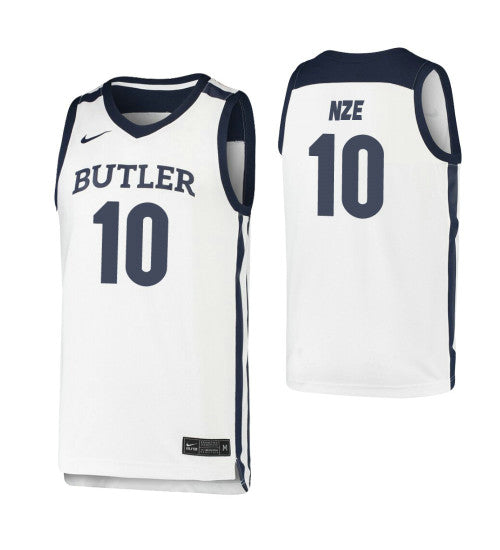 Butler Bulldogs Bryce Nze College Basketball Jersey White | Stitched Jersey RTJS 5285