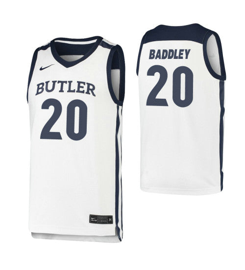 Butler Bulldogs Henry Baddley College Basketball Jersey White | Stitched Jersey RTJS 5282