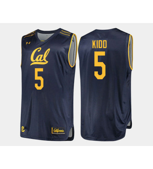 California Golden Bears 5 Jason Kidd Navy Road College Basketball Jersey | Stitched Jersey RTJS 5168