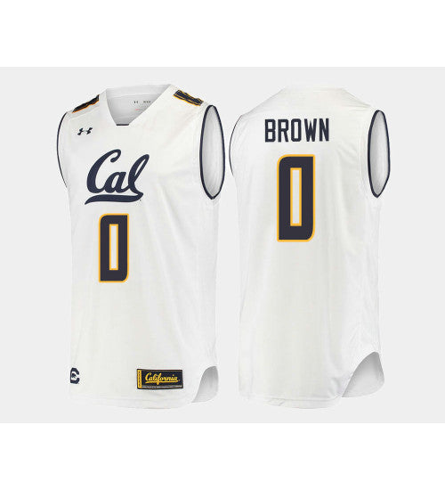 California Golden Bears 0 Jaylen Brown White Home College Basketball Jersey stitched basketball jersey for game day fanwear