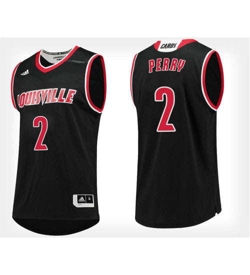 Louisville Cardinals 2 Darius Perry Black Alternate College Basketball Jersey stitched retro jersey