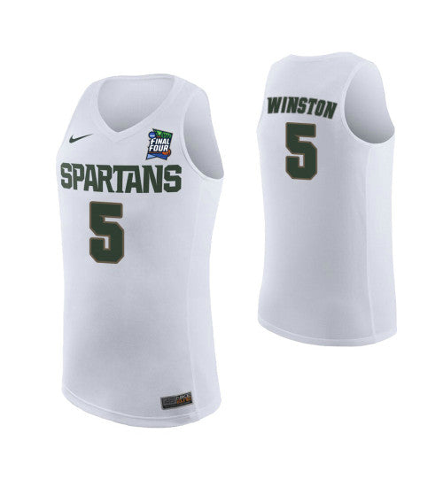 Michigan State Spartans 5 Cassius Winston White College Basketball Jersey 3027 | Stitched Jersey RTJS 8721