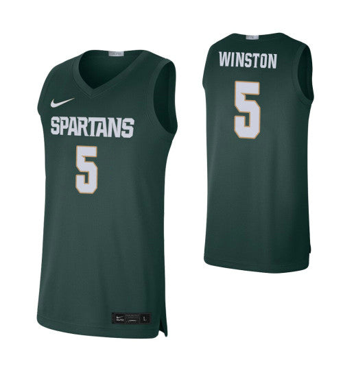 Michigan State Spartans #5 Cassius Winston Alumni Limited College Basketball Jersey Green stitched college jersey