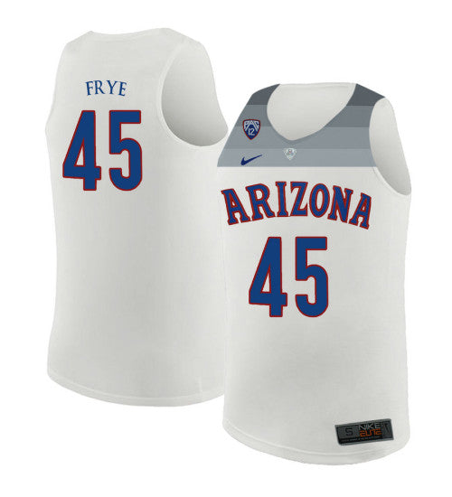 Arizona Wildcats 45 Channing Frye College Basketball Jersey White 6214 | Stitched Jersey RTJS 5534