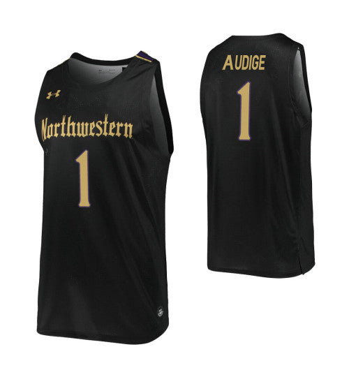Chase Audige College Basketball Jersey Black Northwestern Wildcats stitched basketball jersey for game day fanwear