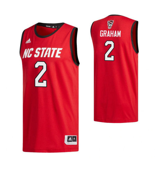 Nc State Wolfpack 2 Chase Graham College Basketball Jersey Red | Stitched Jersey RTJS 8209