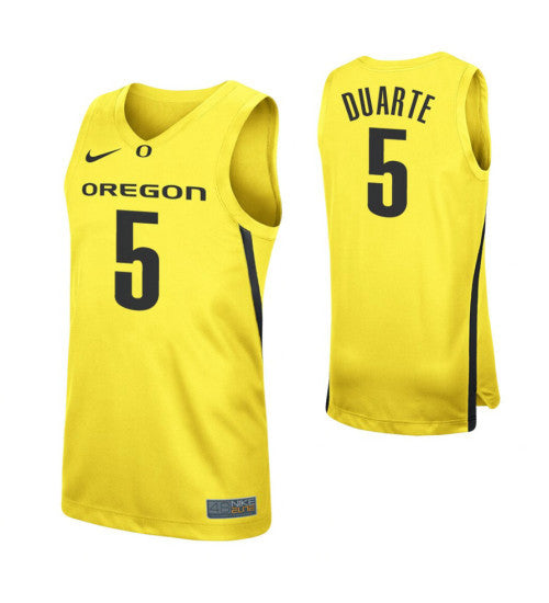 Chris Duarte College Basketball Jersey Yellow Oregon Ducks stitched basketball jersey for game day fanwear