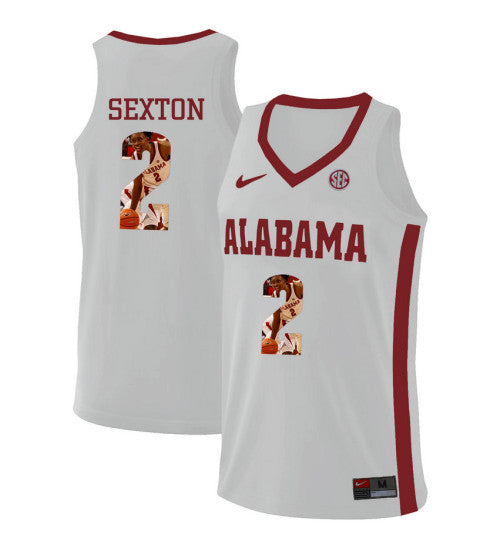 Alabama Crimson Tide 2 Collin Sexton College Basketball Jersey White 5934 | Stitched Jersey RTJS 5814