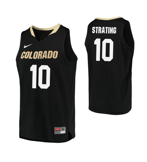 Colorado Buffaloes 10 Alexander Strating College Basketball Jersey Black 6699 | Stitched Jersey RTJS 5049