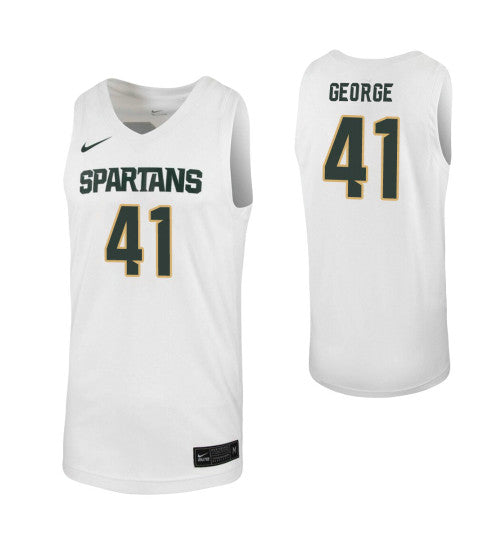 Michigan State Spartans #41 Conner George White College Basketball Jersey 8823 stitched college jersey