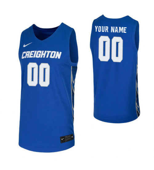 Creighton Bluejays Custom Jersey Royal stitched sports jersey for game day fanwear
