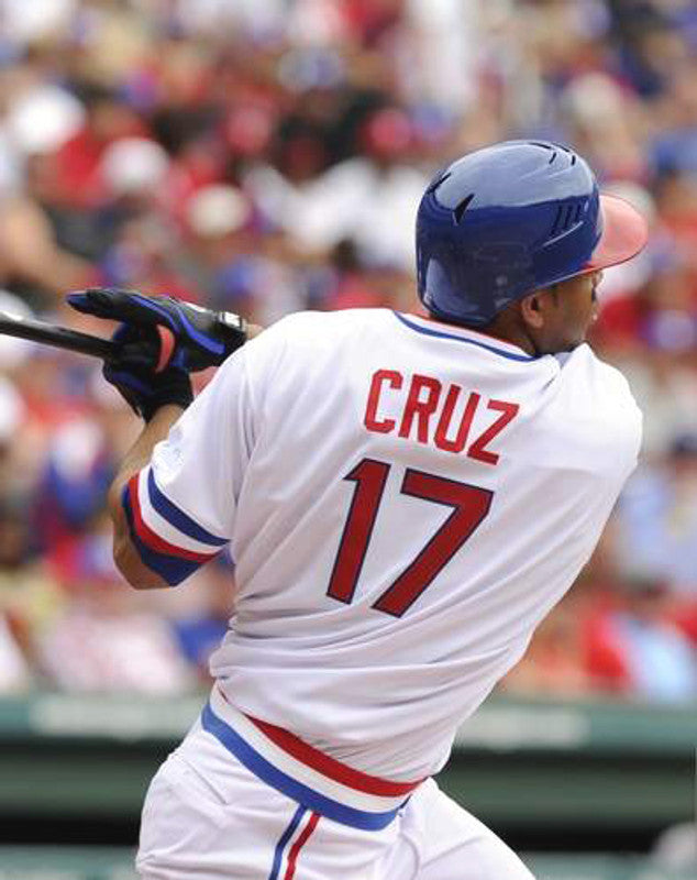 Texas Rangers Nelson Cruz 1970s MLB jersey front view