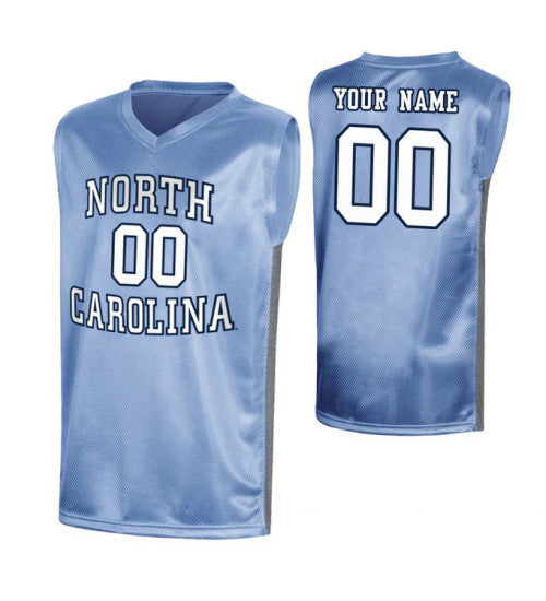 North Carolina Tar Heels Custom College Basketball March Madness Jersey Royal | Stitched Jersey RTJS 9002