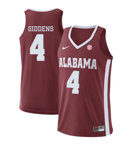 Alabama Crimson Tide 4 Daniel Giddens College Basketball Jersey Red 5968 | Stitched Jersey RTJS 5780