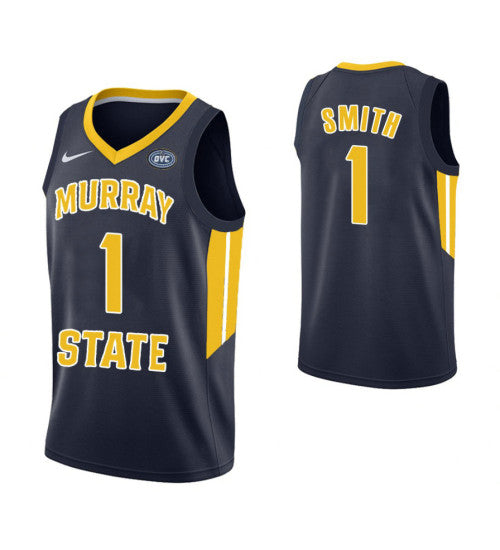 Murray State Racers #1 Daquan Smith College Basketball Jersey Navy stitched college jersey