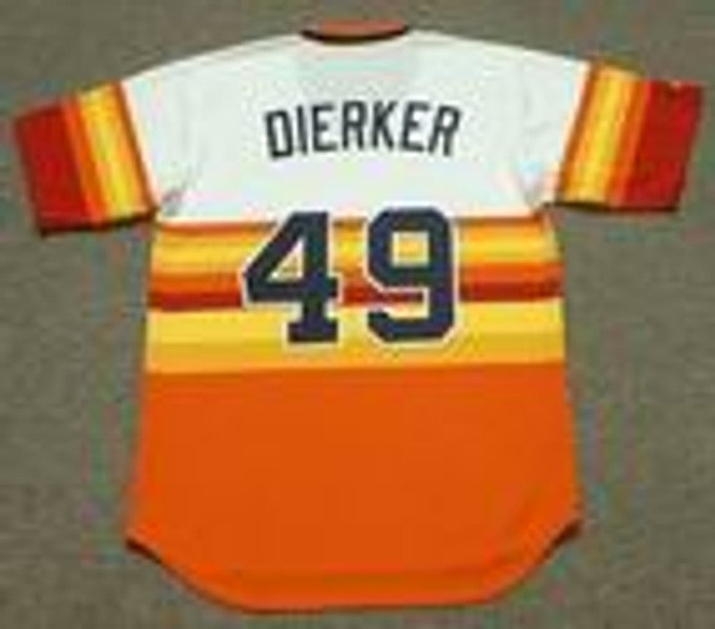 Houston Astros Larry Dierker 1970s Cooperstown MLB jersey front view