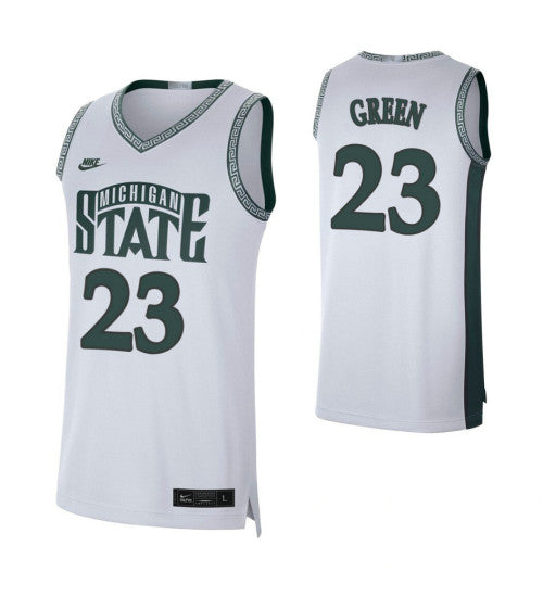 Michigan State Spartans #23 Draymond Green White College Basketball Jersey stitched college jersey