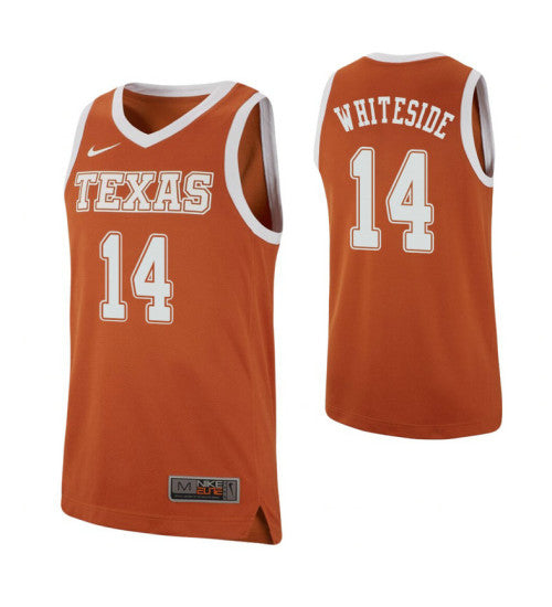 Texas Longhorns Drayton Whiteside Texas #14 Orange stitched throwback college basketball jersey