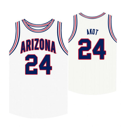 Arizona Wildcats Emmanuel Akot College Basketball Jersey White | Stitched Jersey RTJS 5486
