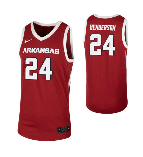 Ethan Henderson College Basketball Jersey Cardinal Arkansas Razorbacks | Stitched Jersey RTJS 4615