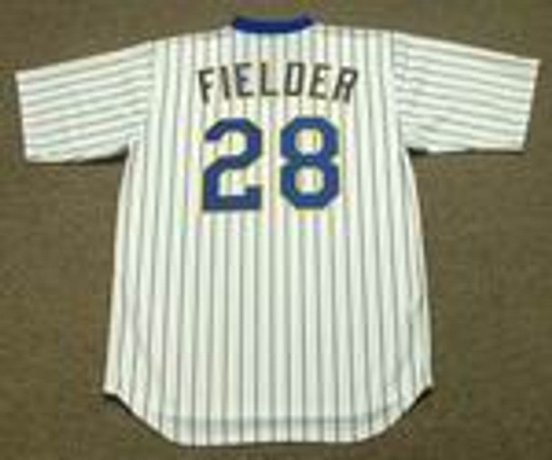 Milwaukee Brewers Prince Fielder 1980s Cooperstown MLB jersey front view