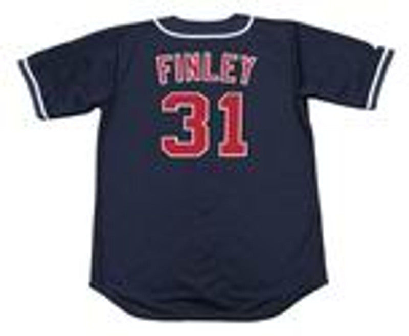 Chuck Finley California Angels 1995 Throwback Alternate Baseball Stitched Jersey jersey front view