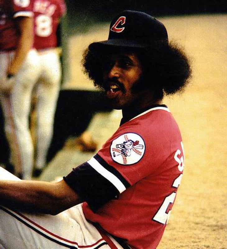 Cleveland Indians Oscar Gamble Cooperstown MLB jersey front view