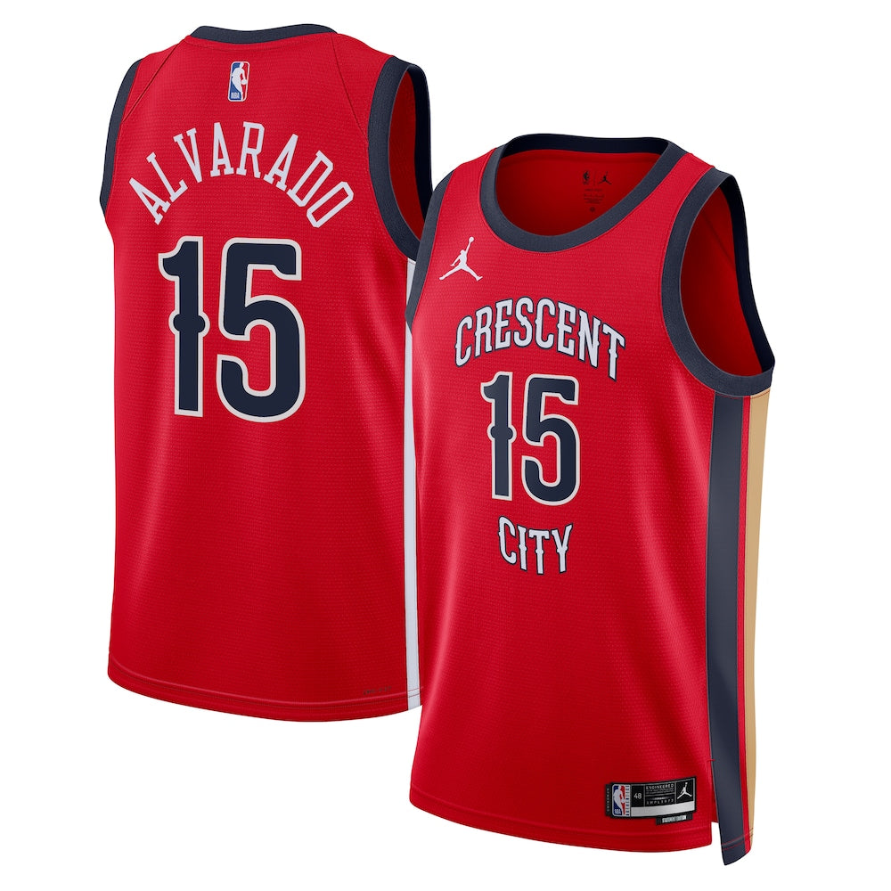 New Orleans Pelicans Editionswingman Jose Alvarado NBA jersey front view