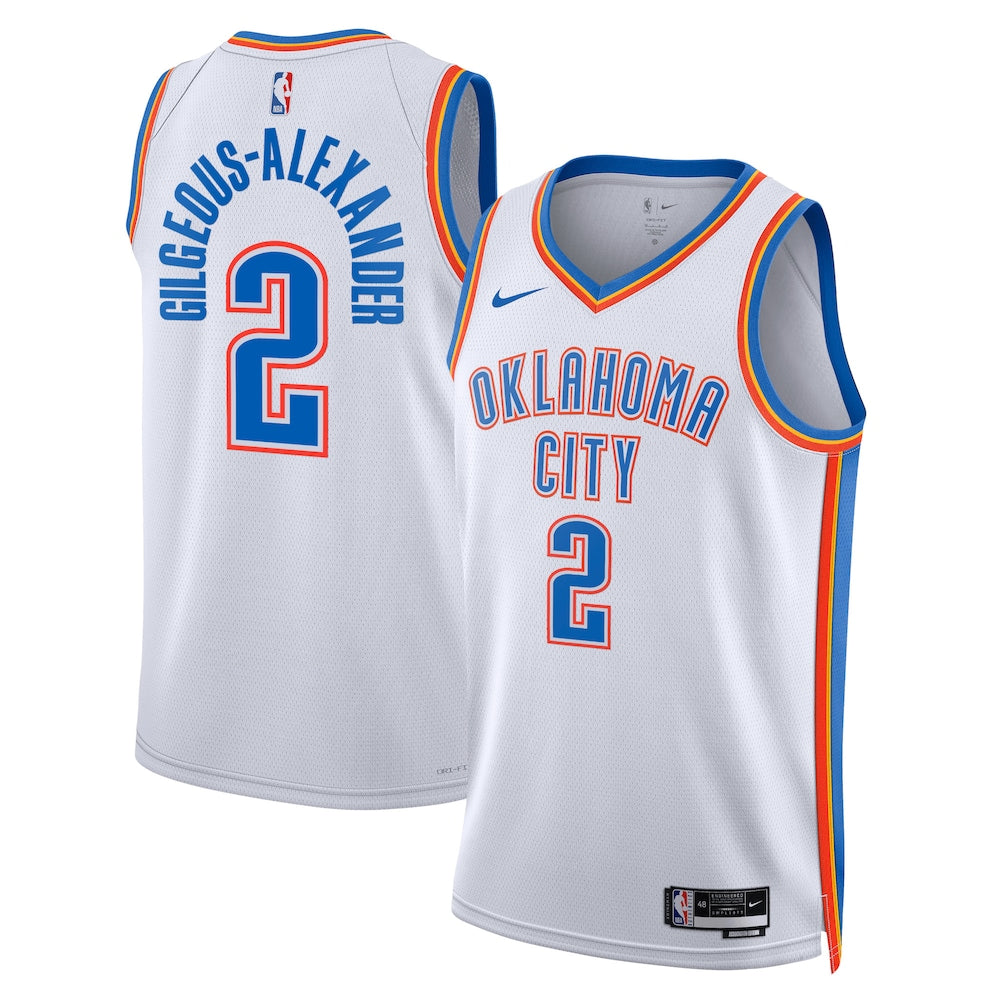 Oklahoma City Thunder Shai Gilgeous Alexander NBA jersey front view