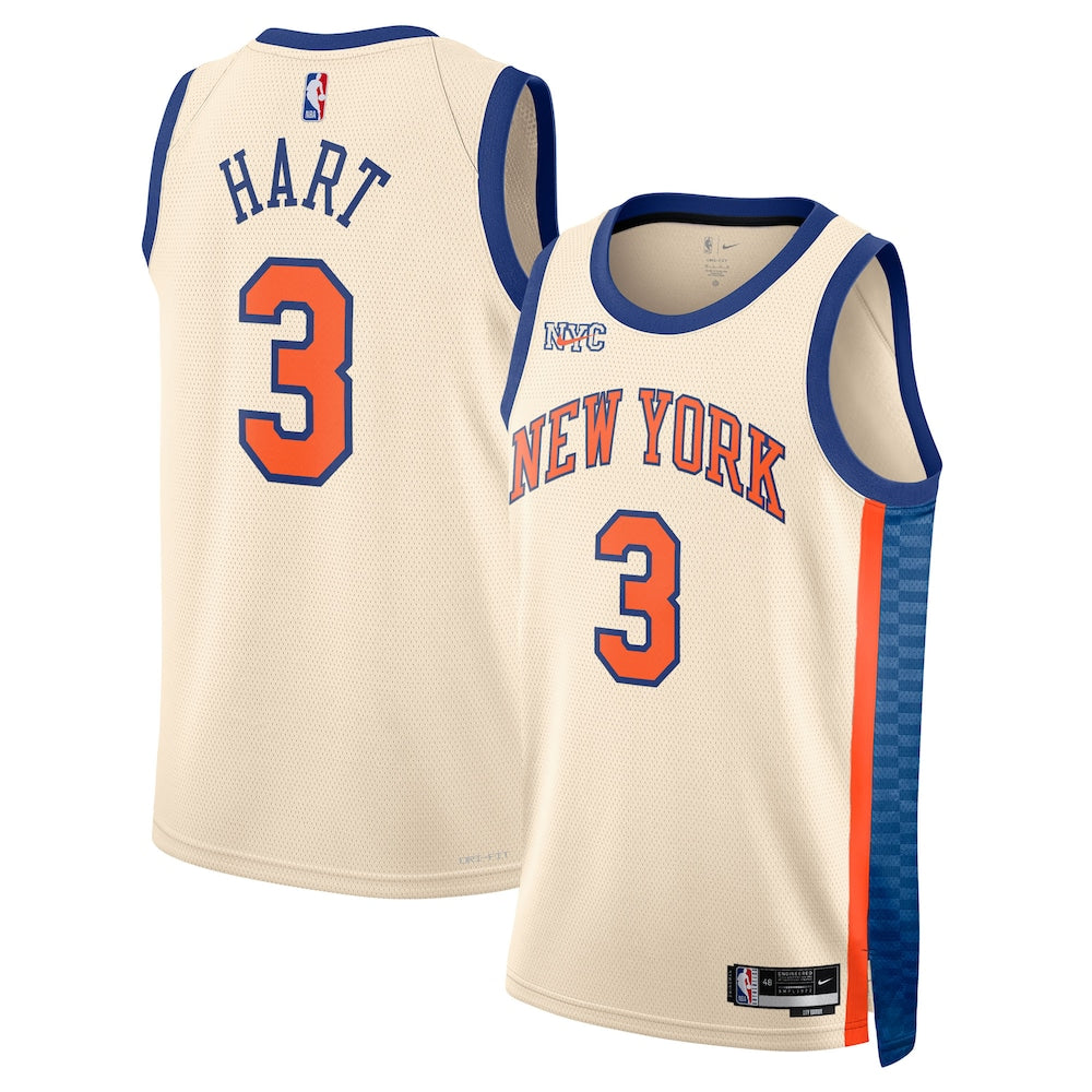New York Knicks Josh Hart NBA jersey front view