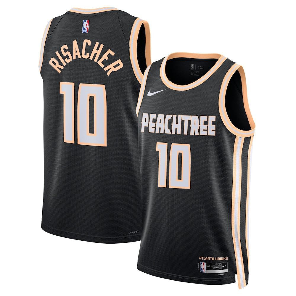 Atlanta Hawks Zaccharie Risacher NBA jersey front view