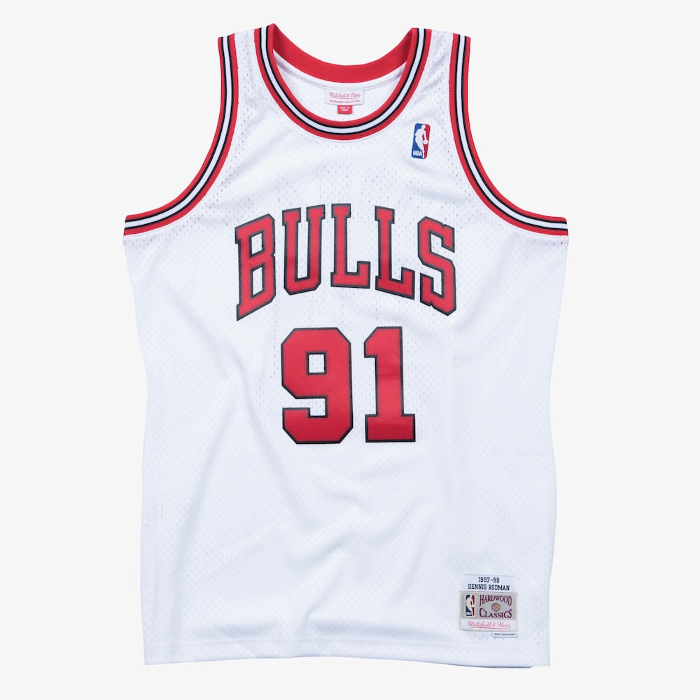Chicago Bulls Dennis Rodman NBA jersey front view