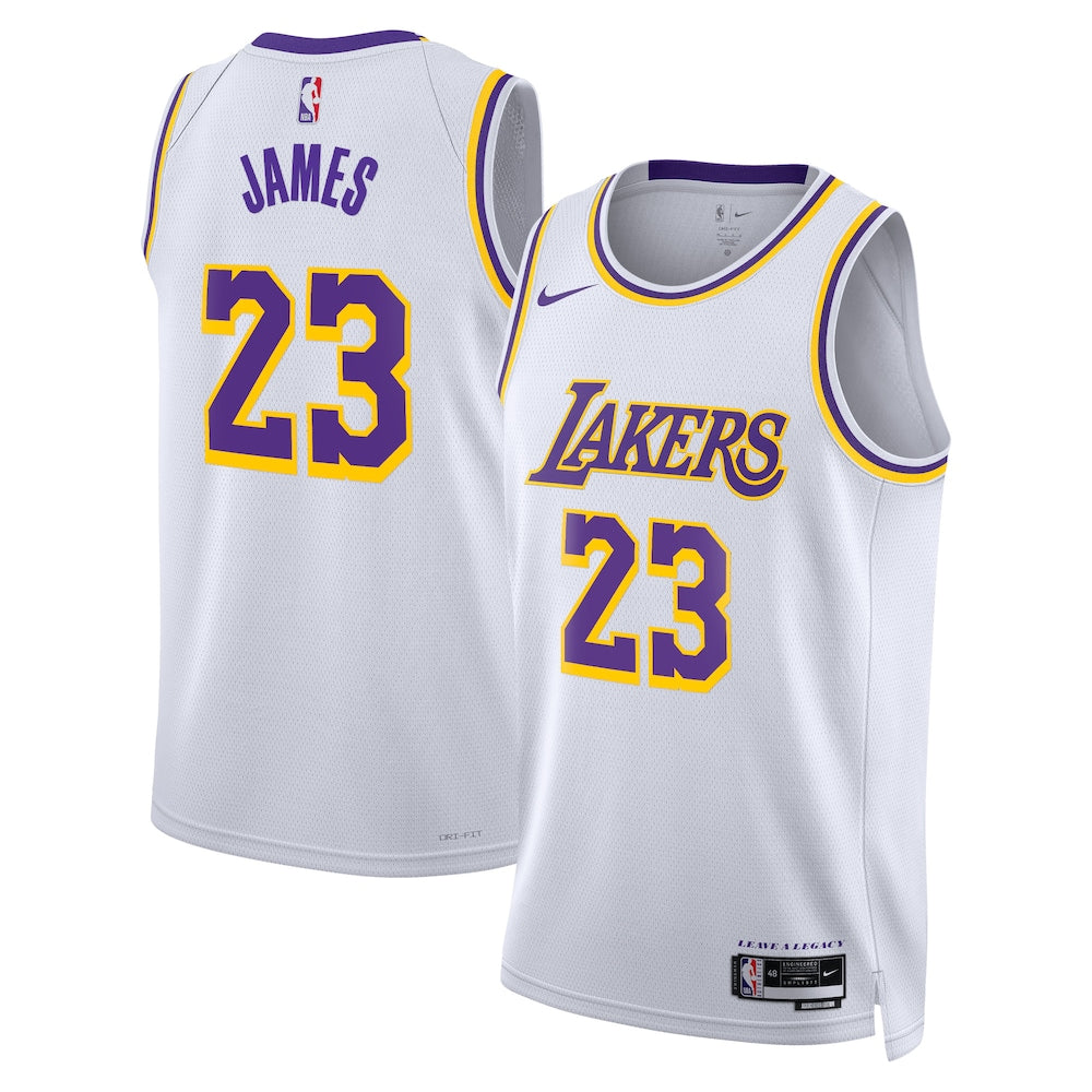 Los Angeles Lakers Lebron James NBA jersey front view