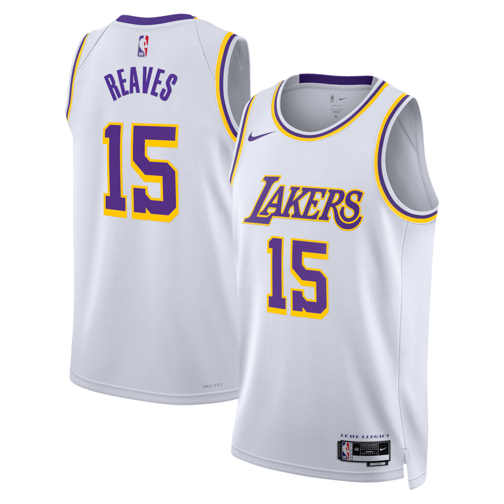 Los Angeles Lakers Austin Reaves NBA jersey front view