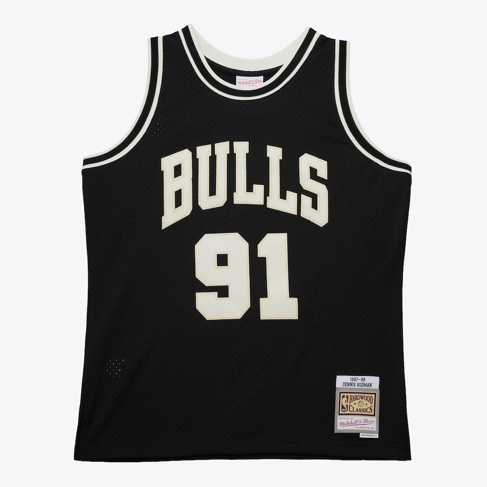 Chicago Bulls Off Court Dennis Rodman NBA jersey front view