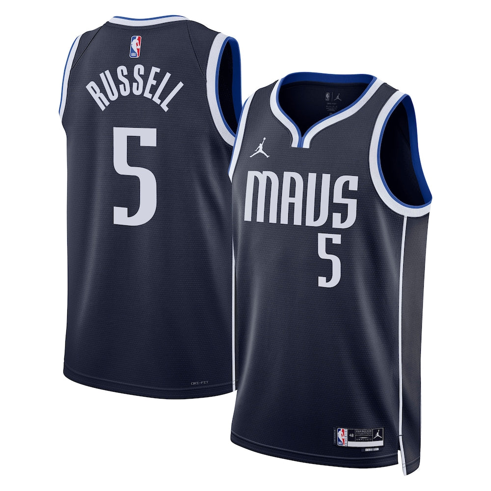 Dallas Mavericks Dangelo Russell NBA jersey front view
