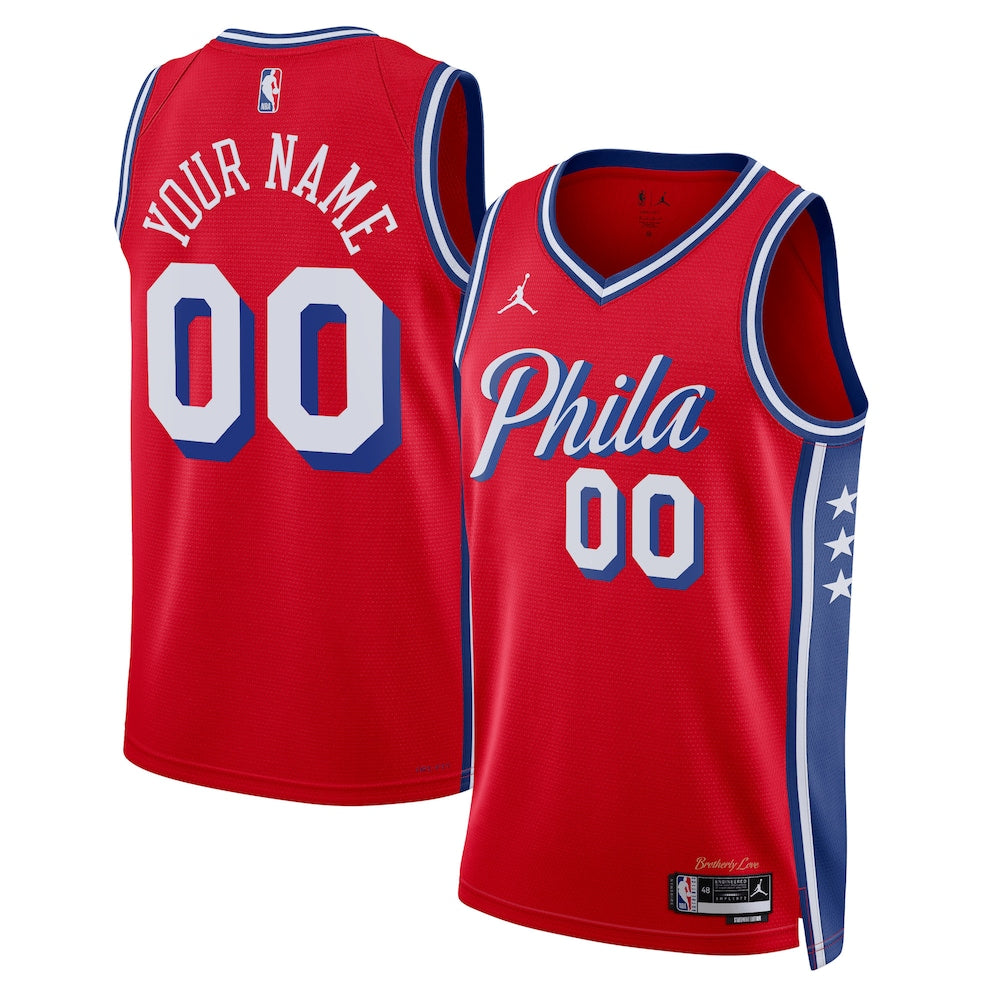 Philadelphia 76Ers Jordan Statement Swingman Jersey Custom Unisex - stitched basketball jersey fanwear